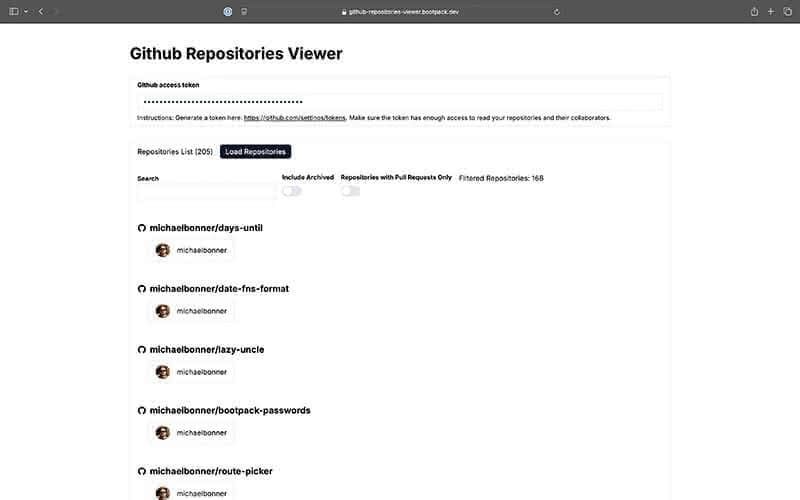 GitHub Repository Collaborators Viewer